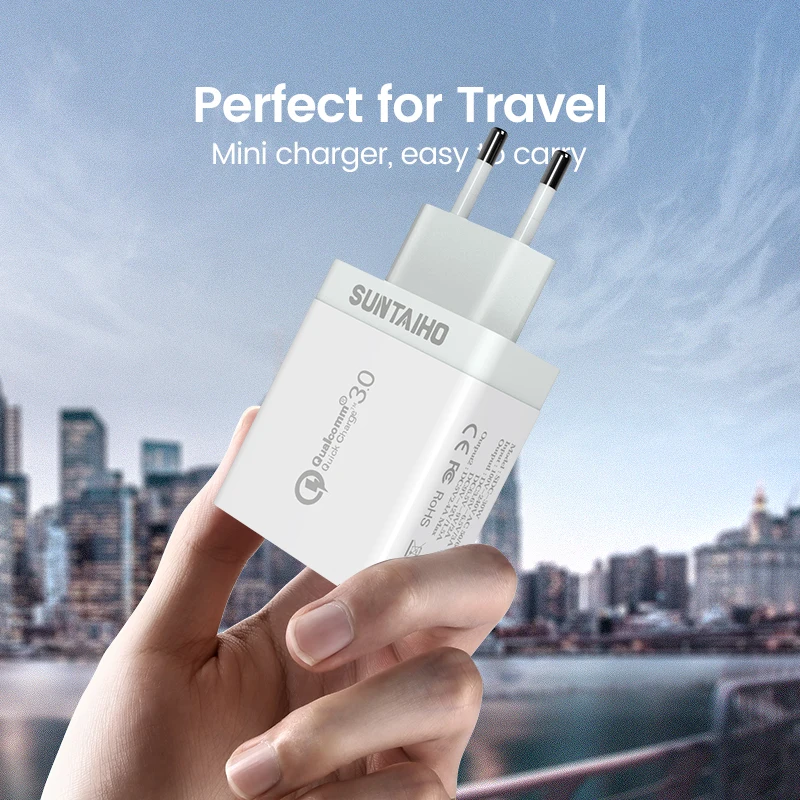 Suntaiho USB Зарядное устройство быстрое зарядное устройство QC 3,0 для iPhone X 4-Порты и разъёмы быстрое настенное зарядное устройство для samsung S9 Xiaomi huawei мобильного телефона Зарядное устройство