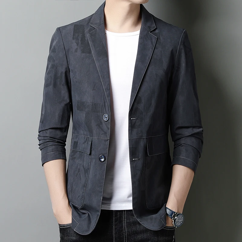 

2021 new suit men's business casual wool Korean version of the slim fashion suit jacket autumn