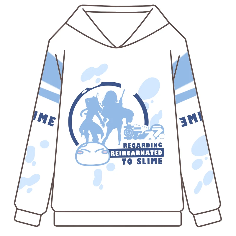 1 предмет толстовка с капюшоном и длинными рукавами в стиле аниме That Time I Got Reincarnated