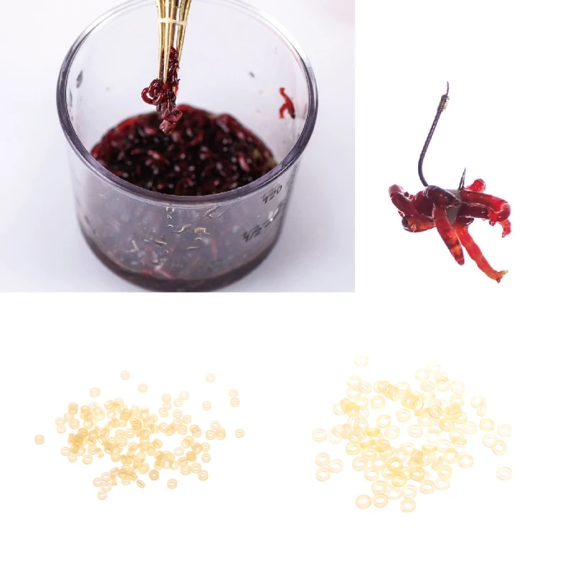 100 шт. рыболовная наживка в гранулах с резиновой лентой Приманка снасти