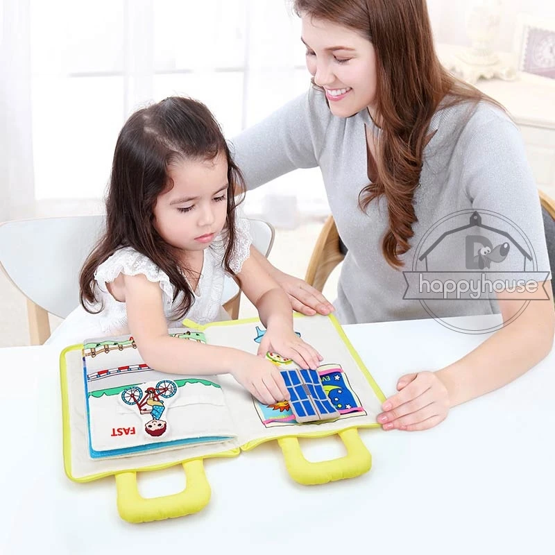 

Montessori Toys for Kids 1 Year Old Baby Books Learning Education 3D Quiet Fabric Activity Story Book for Toddlers 2 Years Gifts