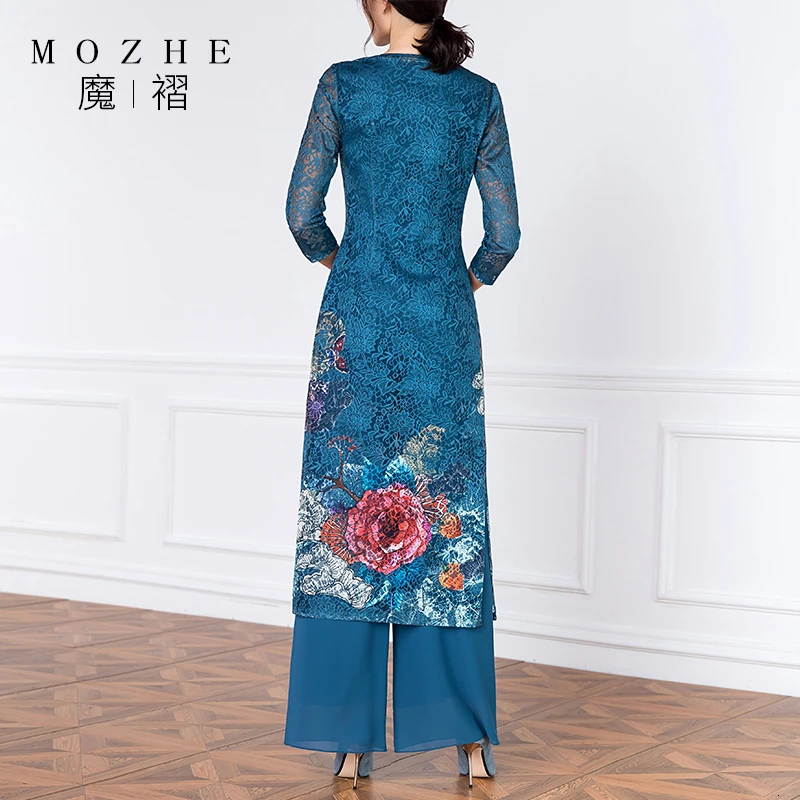 Мама брючные костюмы невесты размера плюс XXXL элегантный свадебный комплект из 3