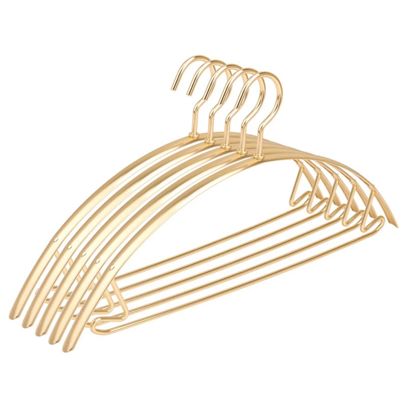 

5Pcs Clothes Hanger Anti Slip Seamless Aluminum Alloy Clothing Drying Rack Wardrobe Storage Hanging Rack Pants Hangers
