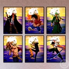 Соломенная шляпа, Постер пиратов, Луффи Зоро Shanks Sanji, настенное художественное украшение, принты на холсте, картины, аниме, поклонники, домашний декор