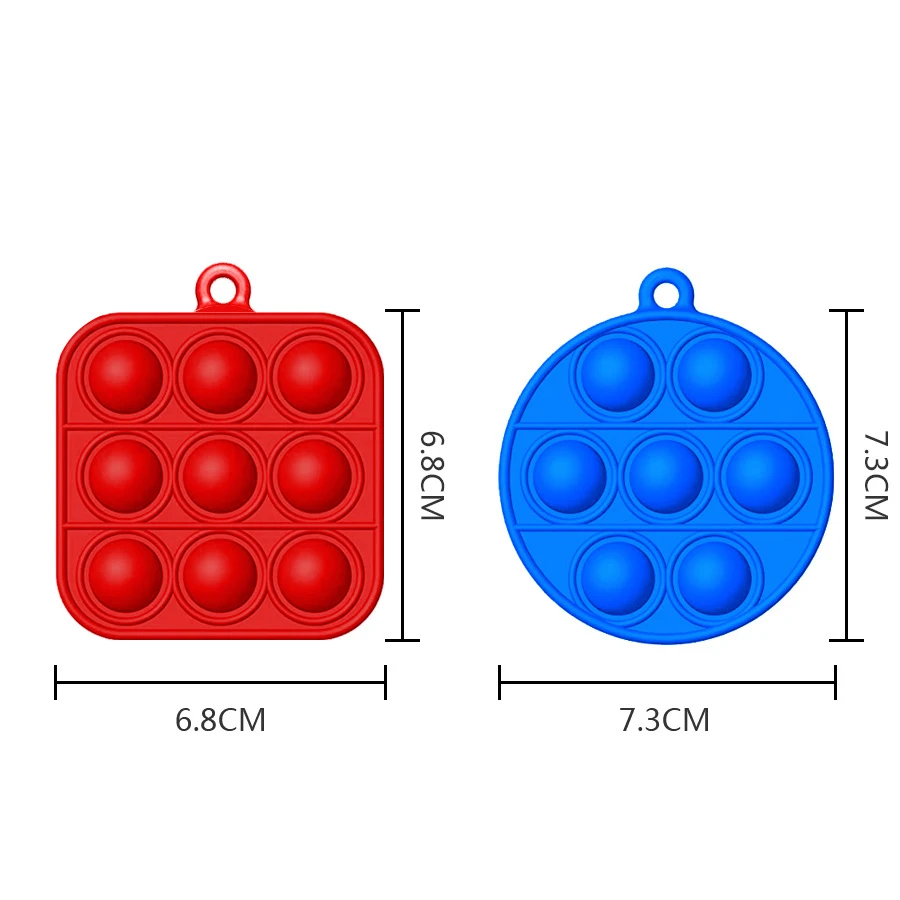 Мини пузырьковая игрушка-антистресс с простым затемнением игрушки для снятия