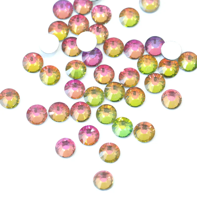 SS3-SS34 Rainbow Non HotFix Rhinestones Flatback Glass Strass Nail Art Decoration Glitter Rhinestone For Nails DIY Designs H0045 | Красота и