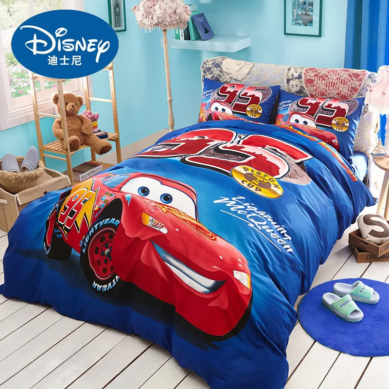 Комплект постельного белья с принтом машинки Диснея из 3 предметов/4 предметов