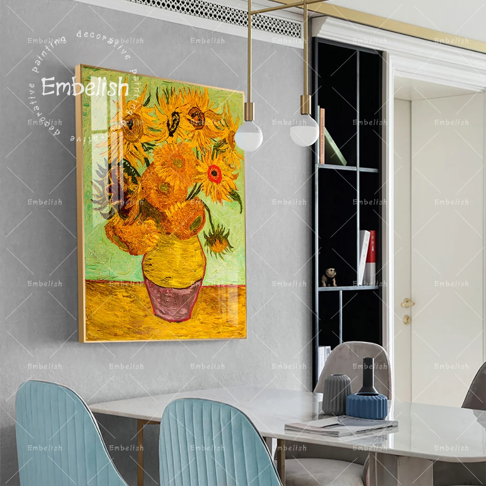 

Embelish 1 Pieces Sunflowers In Vase Artworks By Gogh Home Decor Pictures For Living Room HD Print Canvas Painting Home Decorati