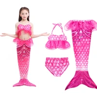 girl ariel dress up mermaid tail swimming costume suit kids summer swimsuit bikinis children beach pool party costume 3 12 years