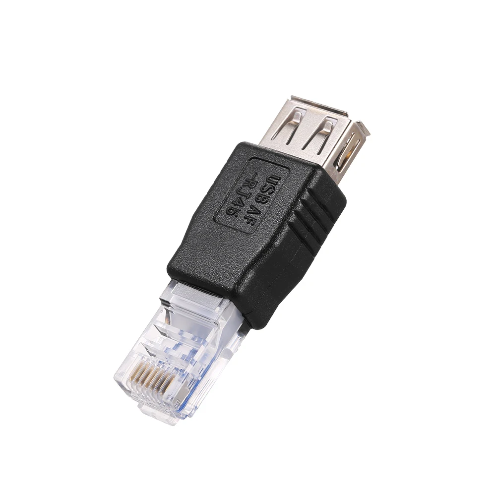 Адаптер конвертер RJ45 папа разъем USB A мама Ethernet для маршрутизатора подключение к