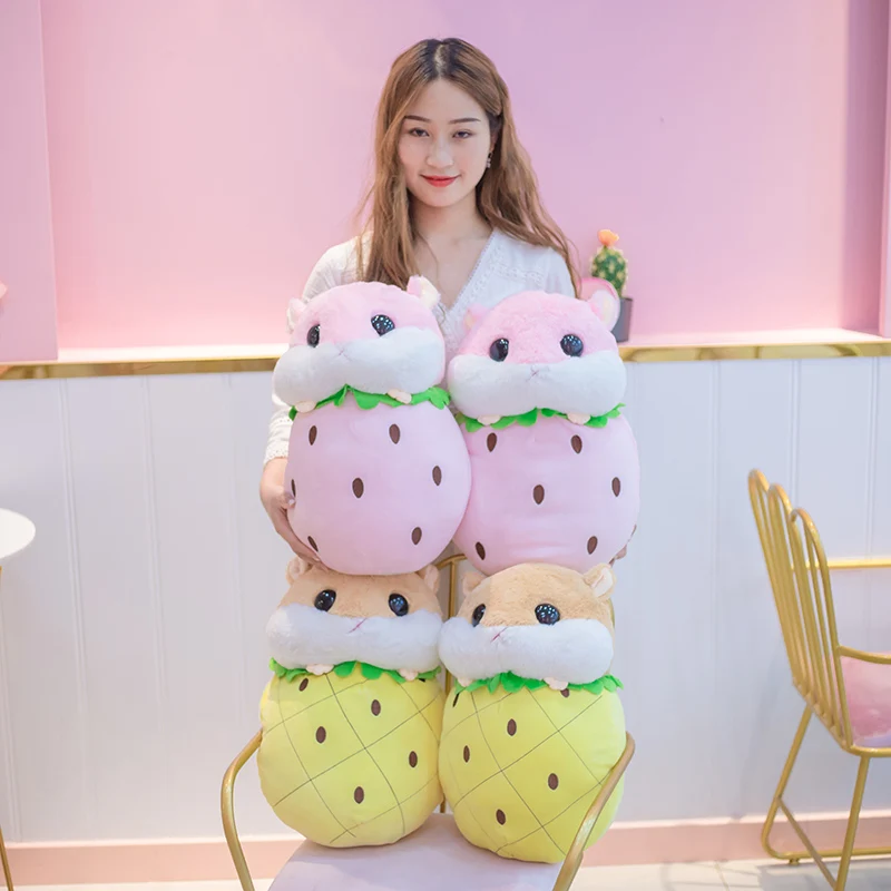 1 шт. 30/45 см Kawaii хомяк плюшевые игрушки куклы мультфильм животных хомяк обратиться к фруктов куклы творческий Новое поступление на год подарок для детей