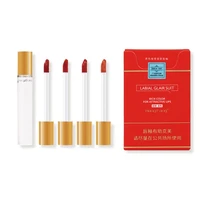 4 colors set lipsticks waterproof sweatproof long lasting lip gloss easy to paint not easy to stick makeup cosmetic