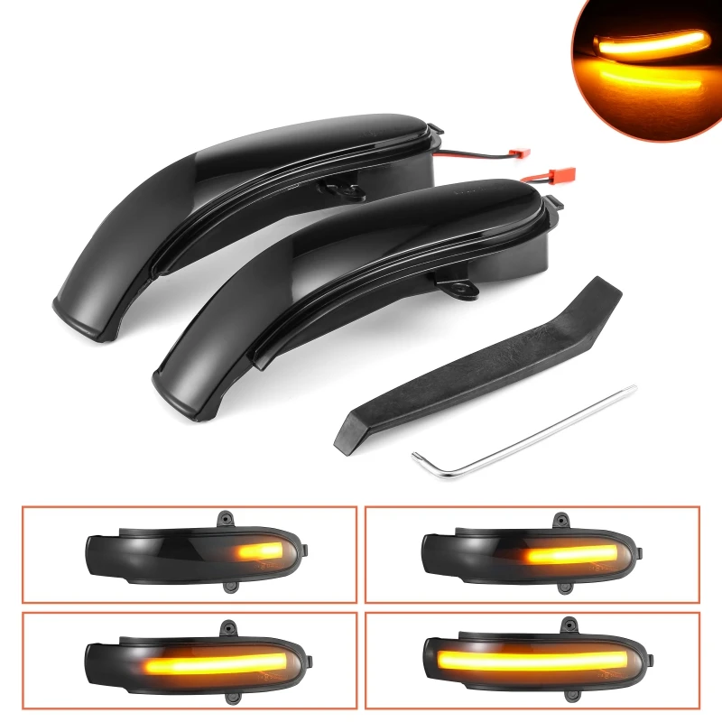 2 шт. динамический сигнал поворота светильник светодиодный боковые Зеркало