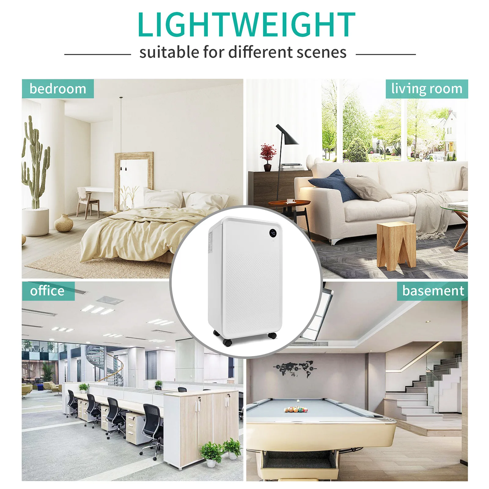 

3,000 Sq. Ft. Dehumidifier with 2L Water Tank, Auto or Manual Drain, 30 Pint Dehumidifier for Rooms and Basements BV789