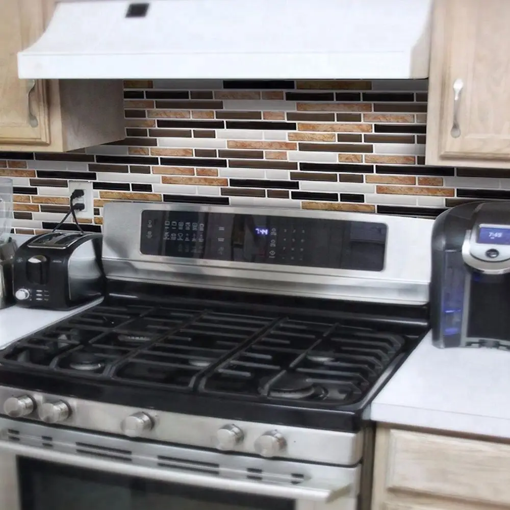 Клейкая самоклеящаяся настенная 3D плитка кирпичная полоса бумага для ванной