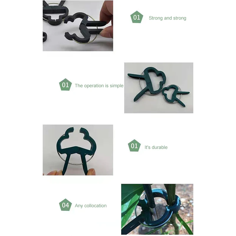 

20pcs Gardening Plant & Flower Lever Loop Gripper Clips Tool for Supporting or Straightening Plant Stem Stalk and Vines BENL889