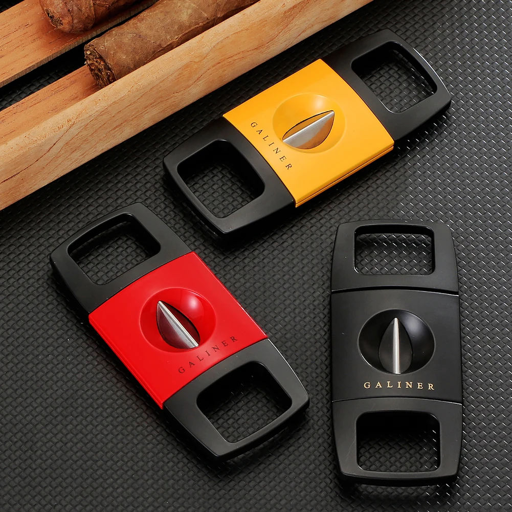 

GALINER Metal V Cigar Cutter Portable Cutting Cigar Cap Tool Tobacco Cigar Guillotine Scissors Smoking Accessories