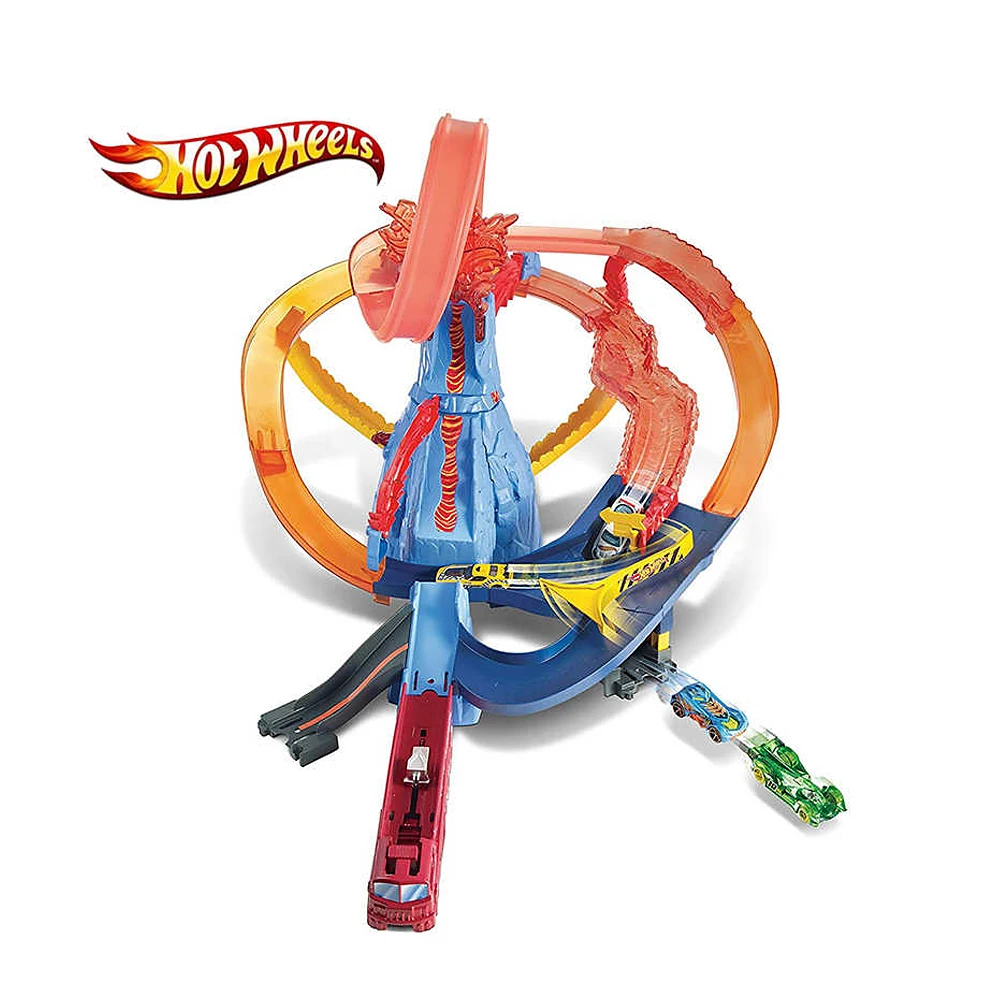 Hot Wheels вулкан тематическая круглая дорожка бег автомобиль трек соединяемый