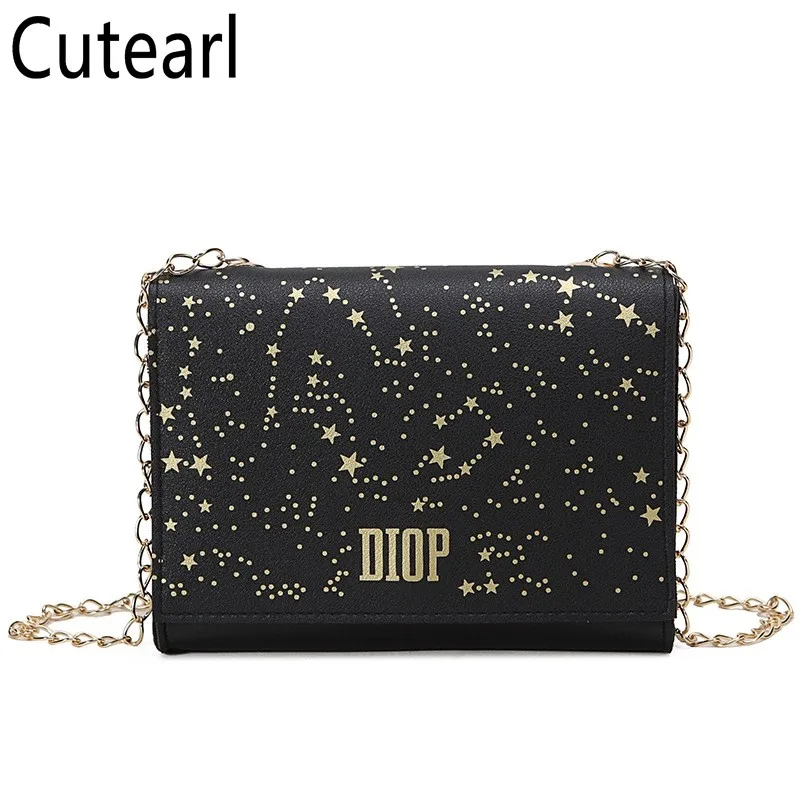 

Модная женская дизайнерская сумка через плечо с вышивкой созвездиями и клапаном, сумка-мессенджер, Повседневная Женская легкая сумка на це...