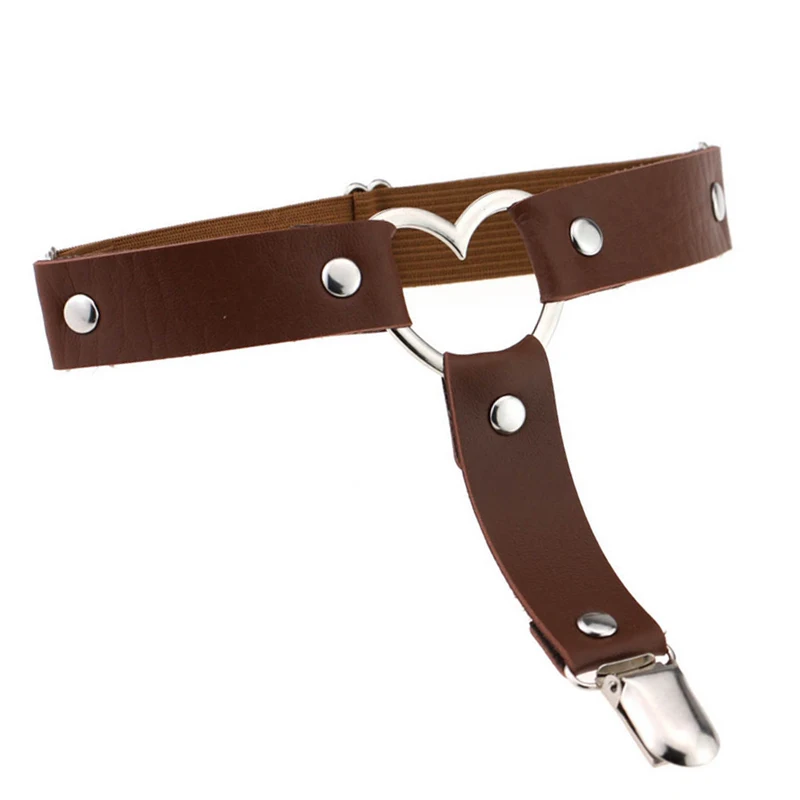 Дропшиппинг сексуальные женские подвязки с заклепками и сердечками Панк гот