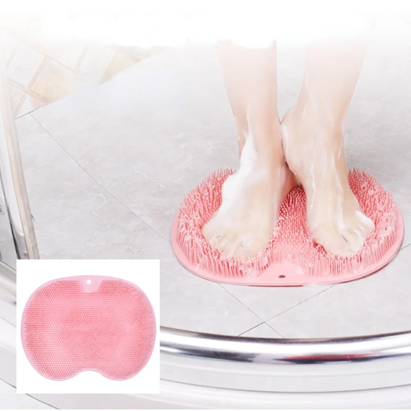 

Foot Washing Brush Silicone Bath Foot Massage Pad Mat Shower Massage Bathroom Non-slip Bath Mat Anti Skid Pad for Foot Wash