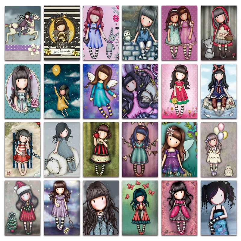 

New 5D Full Diamond painting mosaic Cartoon girl DIY Diamond embroidery picture Flower Fairy Goblin cross stitch Home decor E096