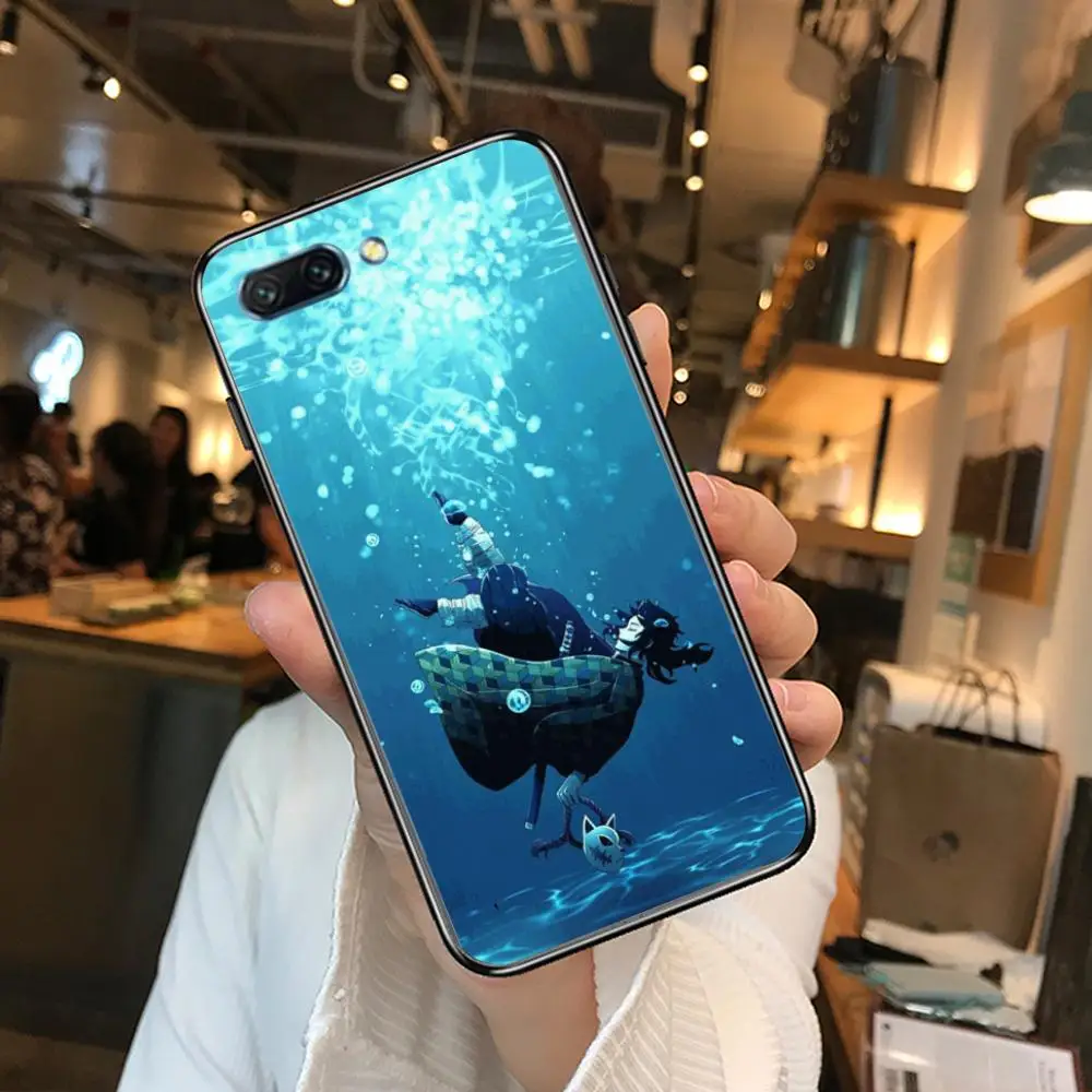 

Anime Demon Slayer Case for clear Phone Case For Huawei Honor 10 9 8 7 N Pro Lite A C RU Black Etui Coque Hoesjes comic fashio