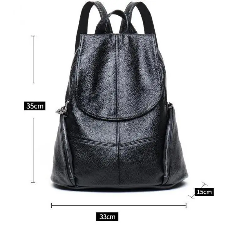 

YourSeason Fashion Ladies Large Capacity Travel Bags Casual Solid Color Cowhide Backpack 2021 Genuine Leather