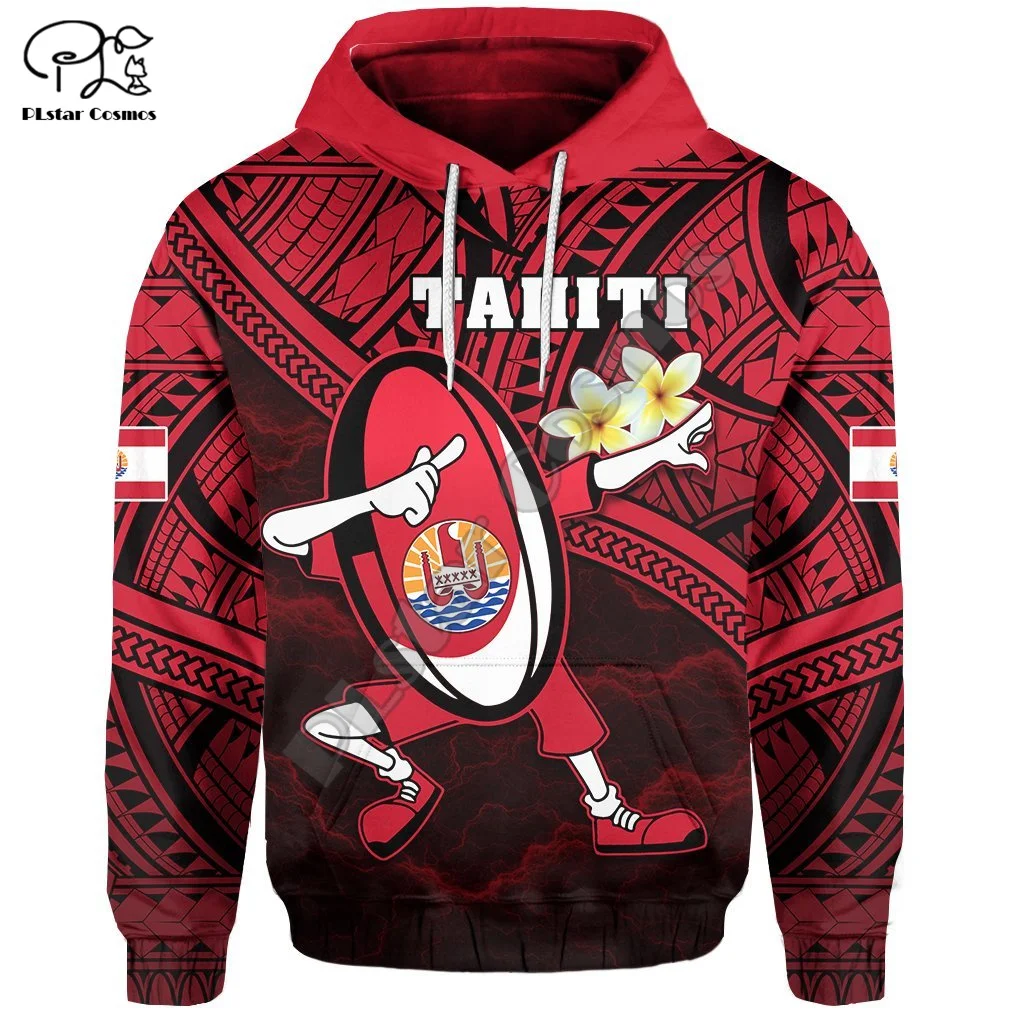 

NewFashion French Polynesia Tahiti Country Tribal Culture Retro Tattoo Custom Text Tracksuit Men/Women 3DPrint Funny Hoodies N10