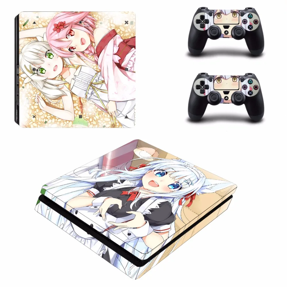 Cute Girl Railgun Hatsune Miku Tokisaki Kurumi Saber PS4 Slim Skin стикер для консоли PlayStation 4 и