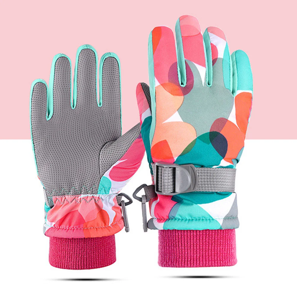 

Children's gloves winter warm ski gloves windproof waterproof gloves riding outdoor sports gloves cartoon colorful ski gloves