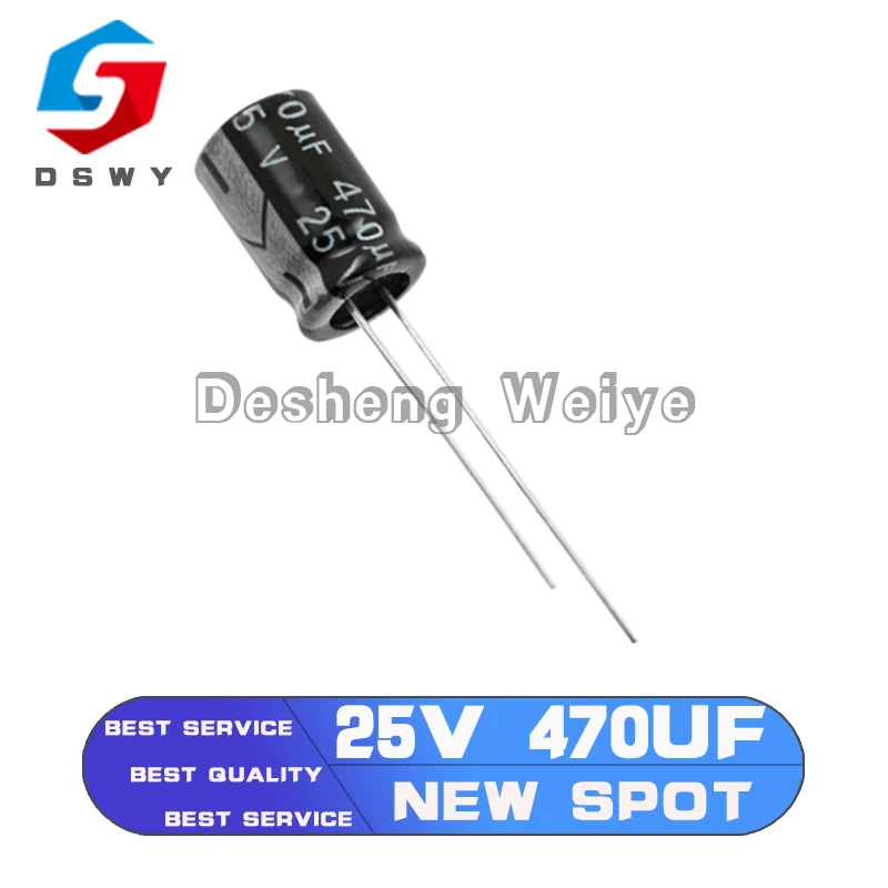 

20PCS Higt Quality 25V470UF 8*12mm 470UF 25V 8*12 Electrolytic Capacitor