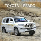 Игрушечный автомобиль TOYOTA LAND CRUISER Prado, модель автомобиля из металлического сплава, 6 дверей, можно открывать, игрушки для детей, 1:32