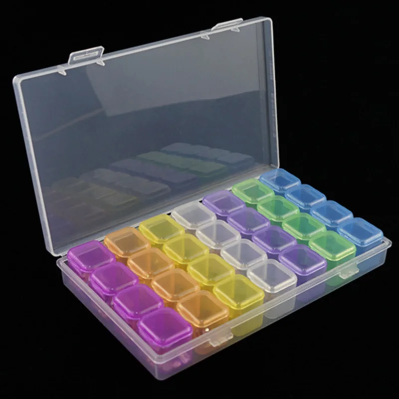 

56 / 224 slot transparent plastic storage box diamond painting accessories tool art diamond bead storage box brand new