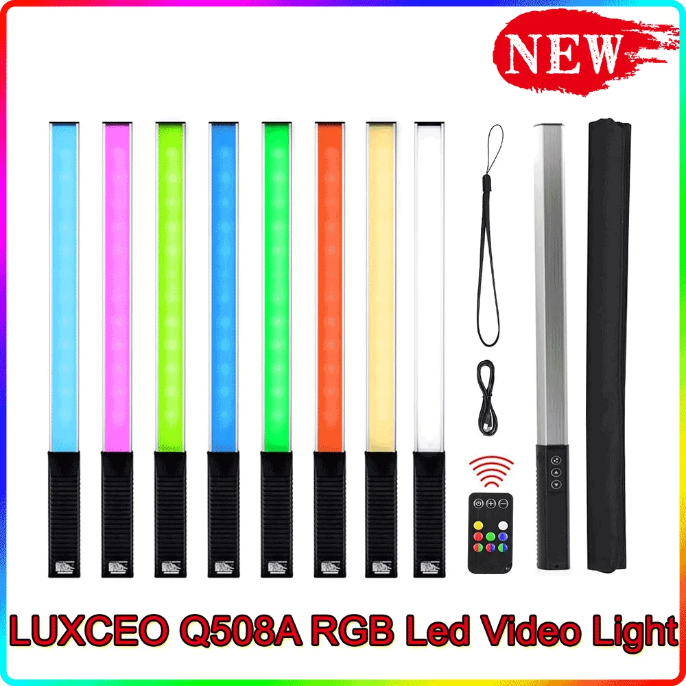 LUXCEO Q508A RGB светодиодный видео заполнясветильник свет Полноцветный цветной Яркий