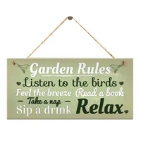 1020cm summer house sign garden shed friendship gift home decor sign garden rules novelty hanging plaque gift