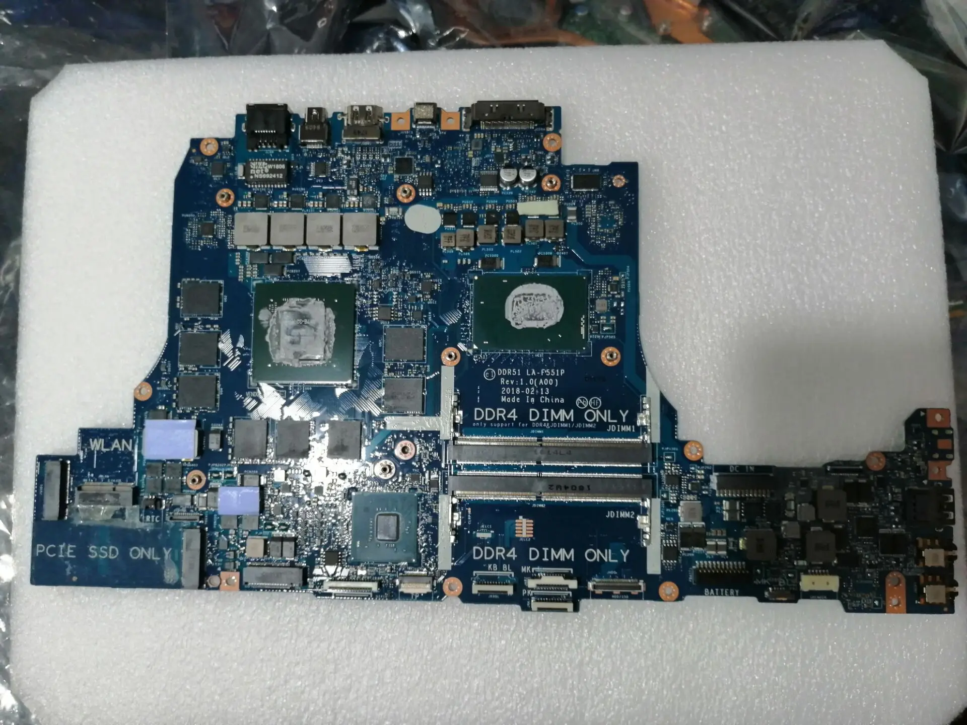 

KEFU LA-F551P Laptop motherboard for Dell Alienware 17-R5 original mainboard I7-9750H GTX1060