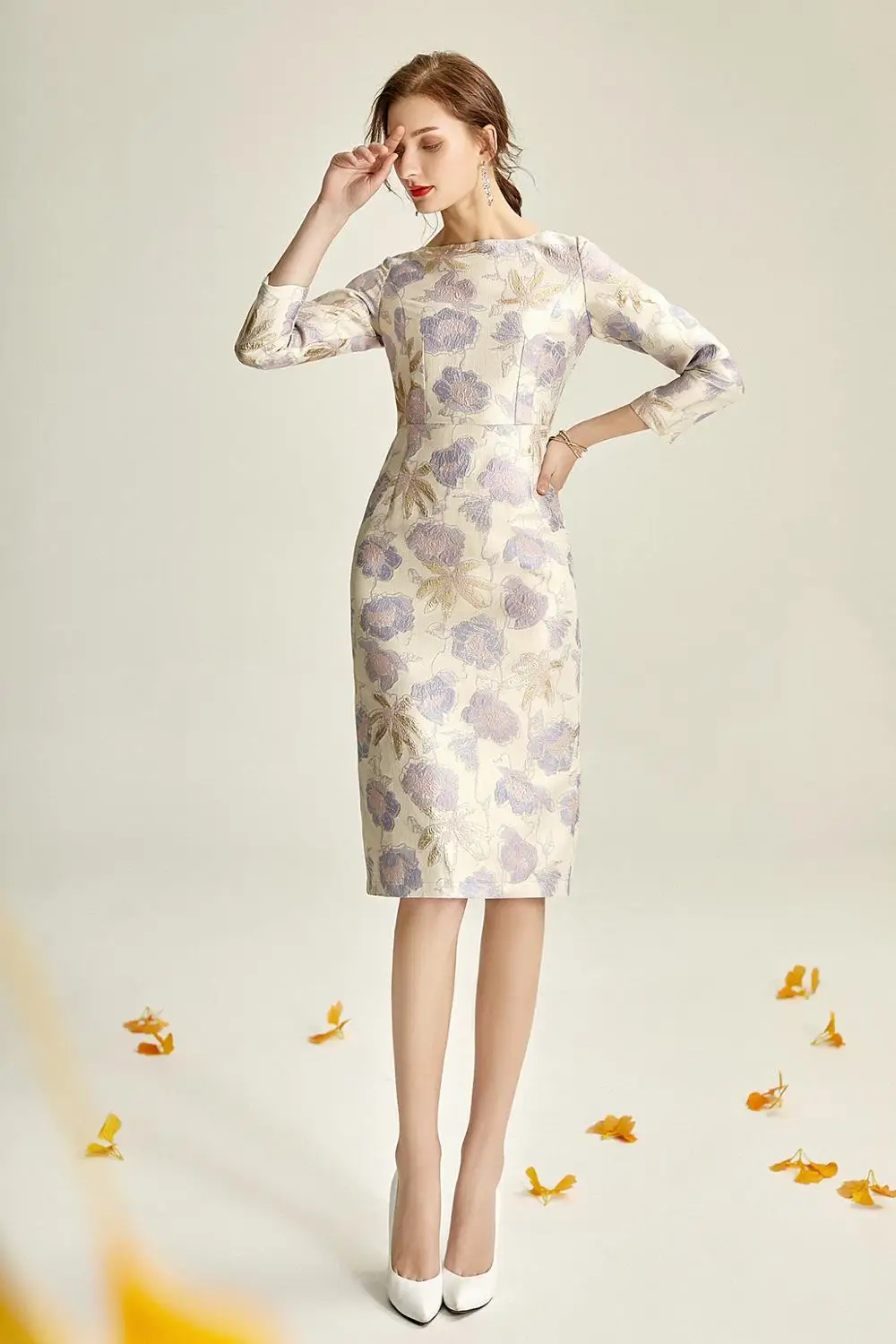 

Новинка 2020, весенне-осеннее офисное женское Брендовое платье, женское платье с принтом