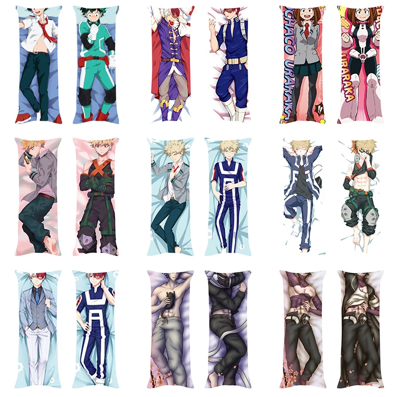 Чехол для подушки с героями аниме Моя геройская Академия атласные обнимающие