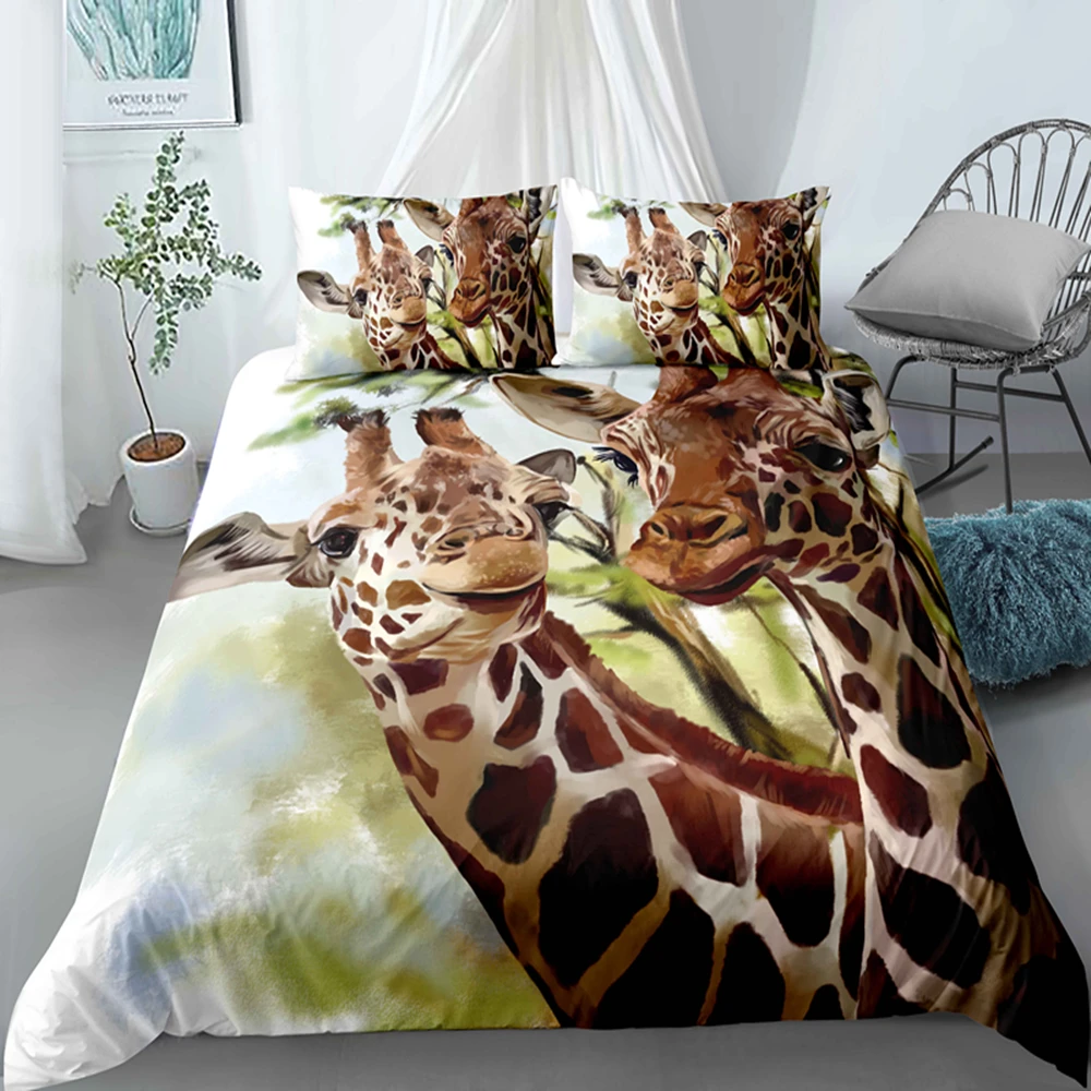 

Pet Pug Bedding Set Pillowcases 3D Cartoon Duvet Cover Animal Comforter Bedclothes Single Full Queen King Size