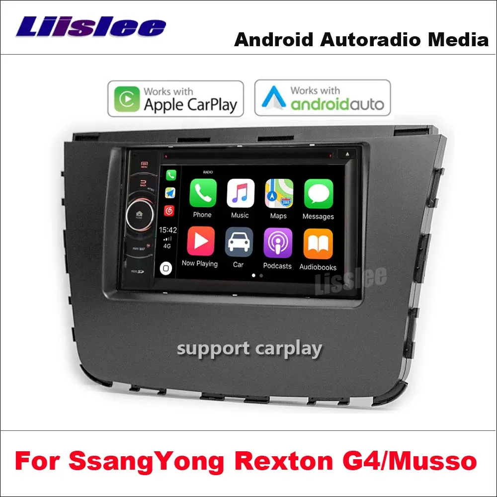 Car DVD Android Radio For SsangYong Rexton Sports/Rhino/Musso Grand Y400 2017~2021 Stereo IPS GPS Carplay Navigation Multimedia
