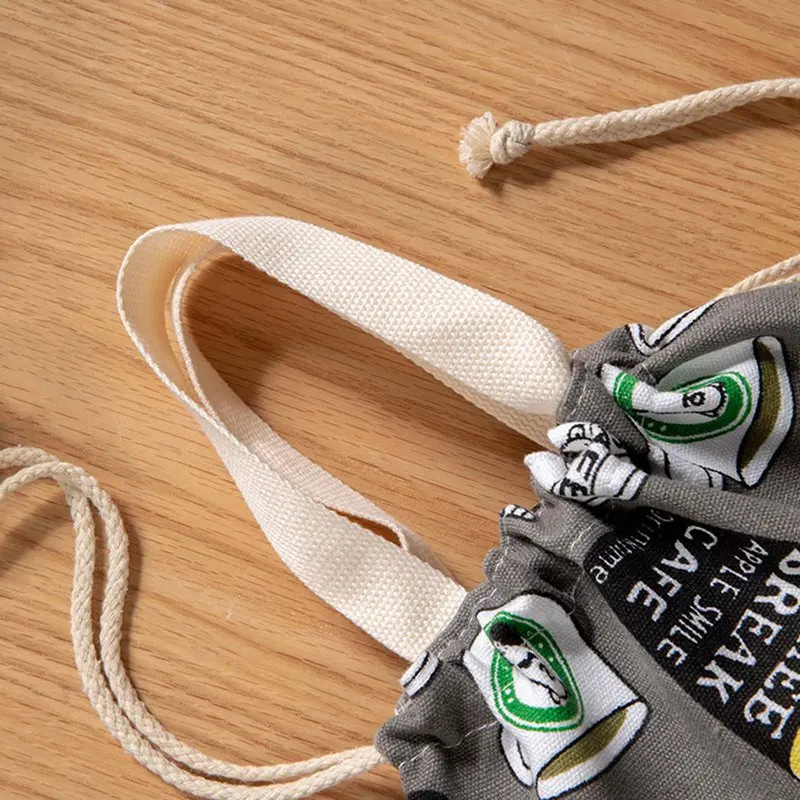 Водонепроницаемая переносная сумка для ланча из хлопка и льна изоляционная