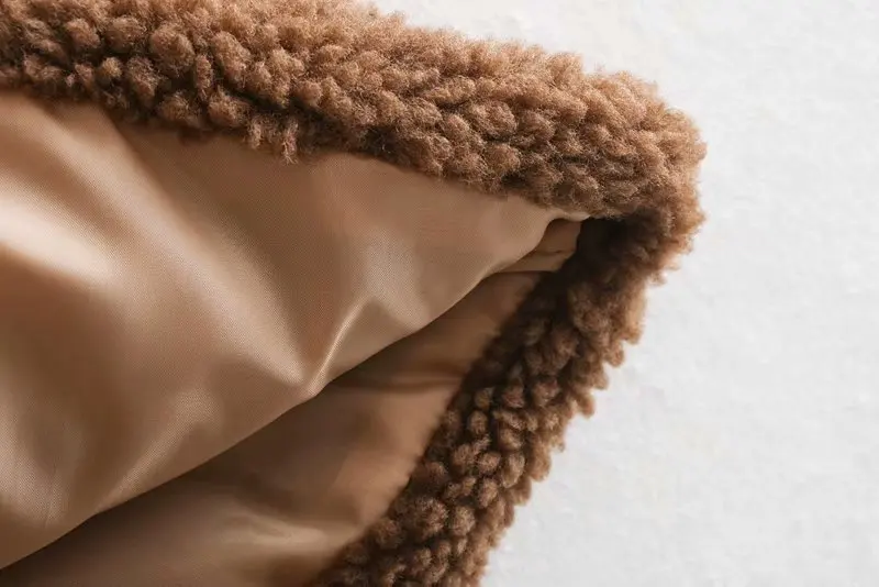 Винтажная стильная Толстая теплая зимняя флисовая куртка из искусственного меха, пальто для женщин, модная женская верхняя одежда с длинным рукавом и карманами, шикарные топы