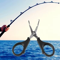 reusable useful serrated edge fishing scissors durable construction fishing scissors reliable for outdoor