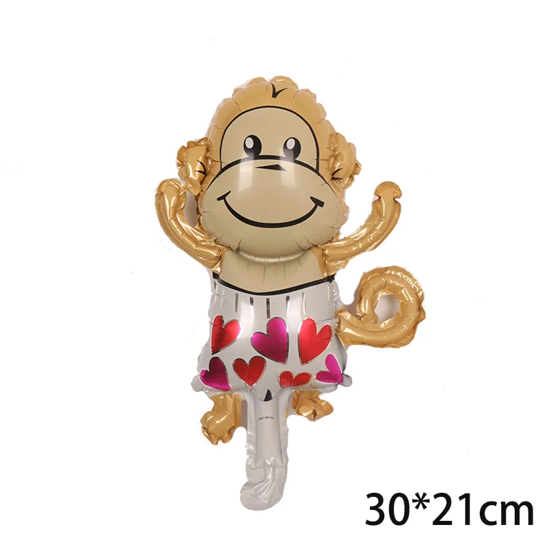 1Pc Jungle Animal Cute Monkey Helium Balloon Kids Safari Birthday Party Decor Zoo Theme Supplies Baby Shower Children's day Toy | Дом и