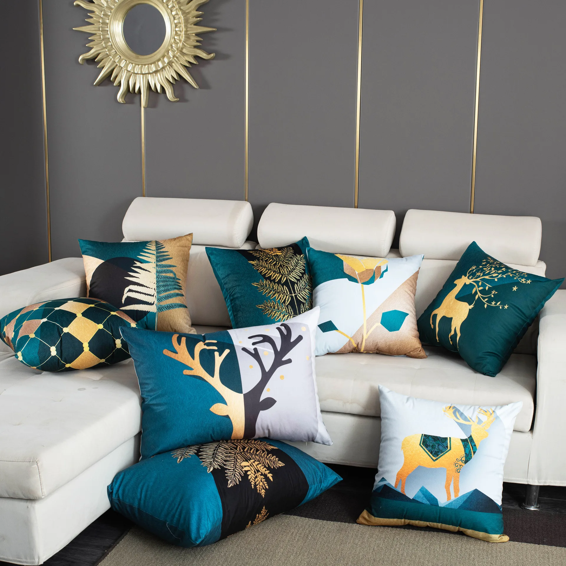 

Christmas Printed Cushion Cover Sofa Hugging Pillow Cover Light Luxury CushionCover for Home decoration Sofa Bed 45x45/30x50cm