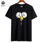 RUELK летняя новая футболка мужская мода повседневная забавная мужская одежда с коротким рукавом с принтом уличная трендовая крутая футболка для мужчин