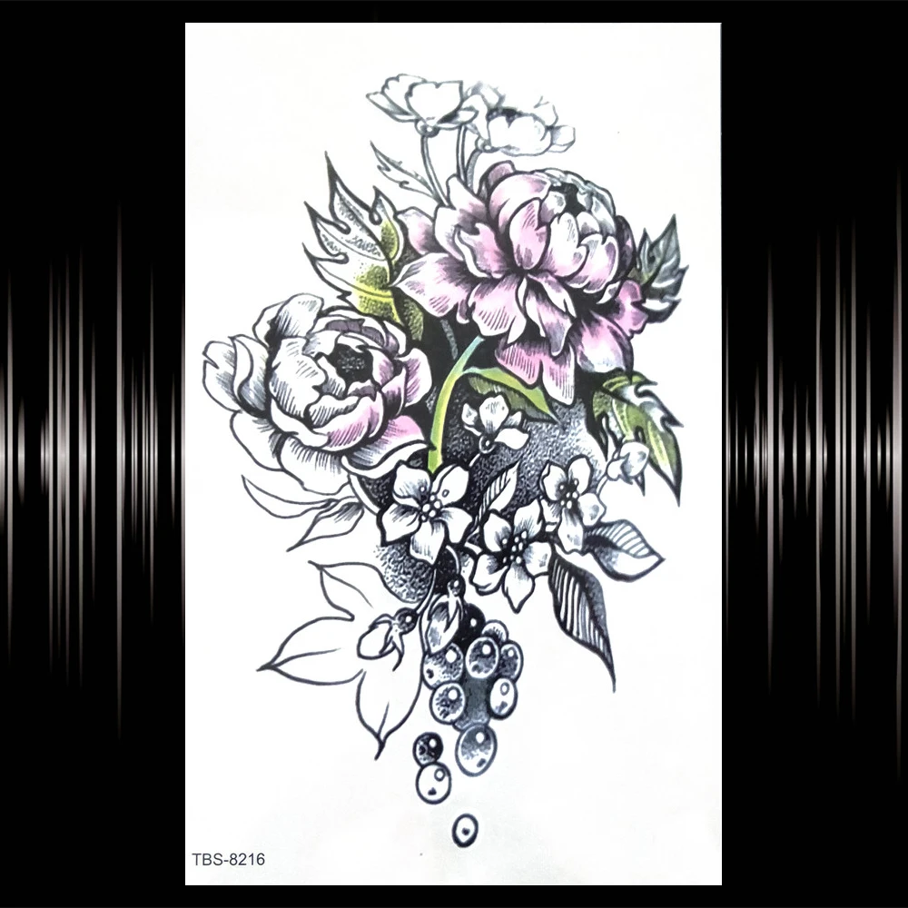 Искусственная зеленая змея временные татуировки для мужчин и женщин самодельная