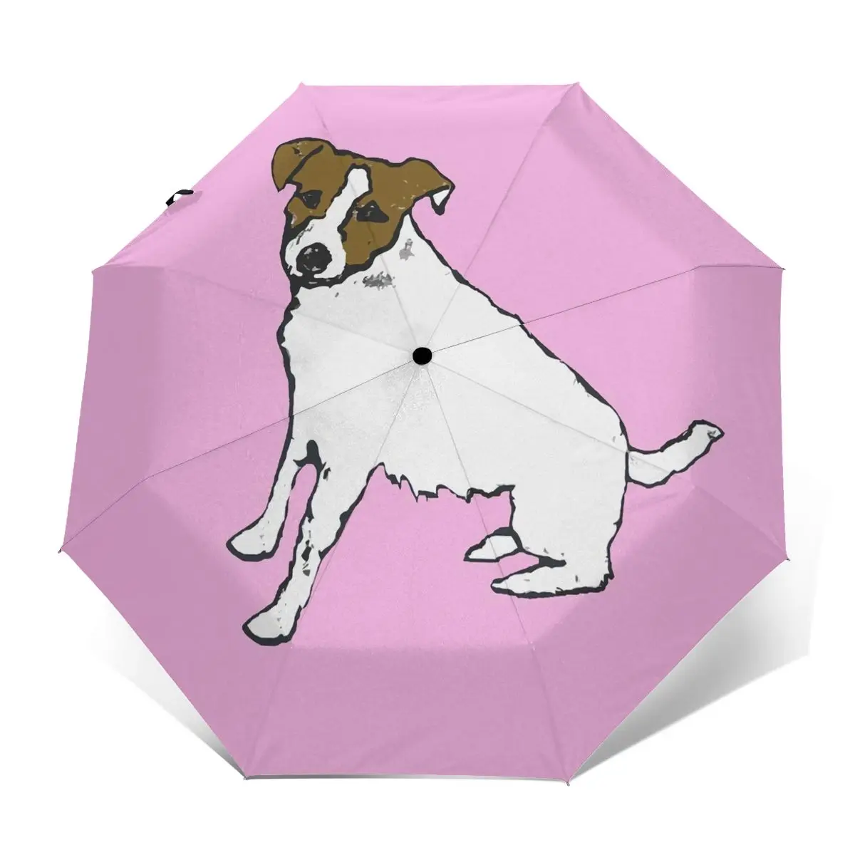 

Мини-зонт Jack Рассел Terrier с защитой от ветра, портативный зонт для гольфа с автопринтом