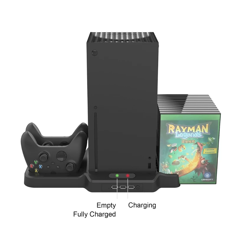 

Feet Vertical Stand Built-in Cooling Vents With HUB For X-box Series S/X Game Console Dock Mount Hold
